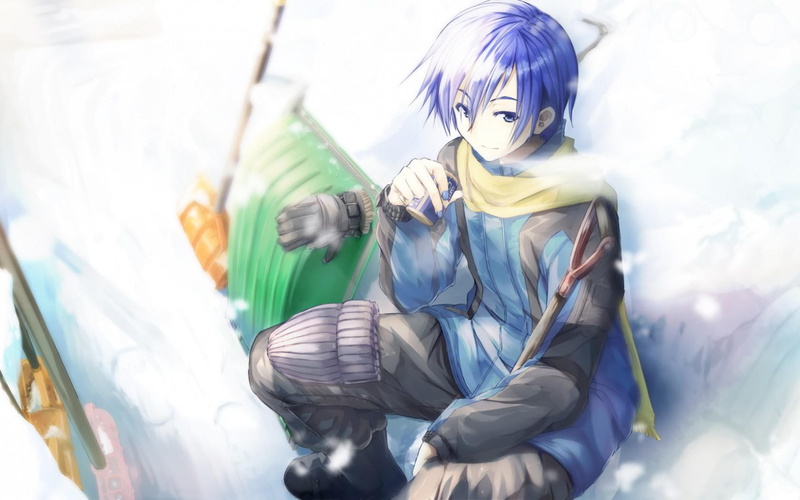 kaito, winter, vocaloid, 720P, boy, art