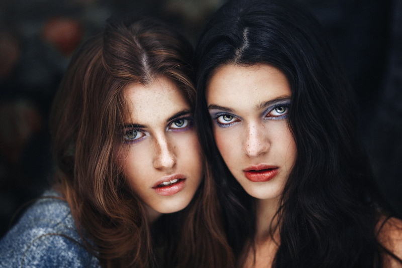 women, face, Ronny Garcia, freckles, 1080P, portrait, couple