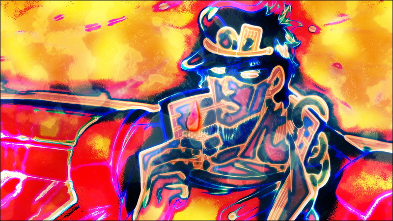 jojos bizarre adventure jojos bizarre adventure stardust crusaders trippy smoking jotaro kujo, 2K