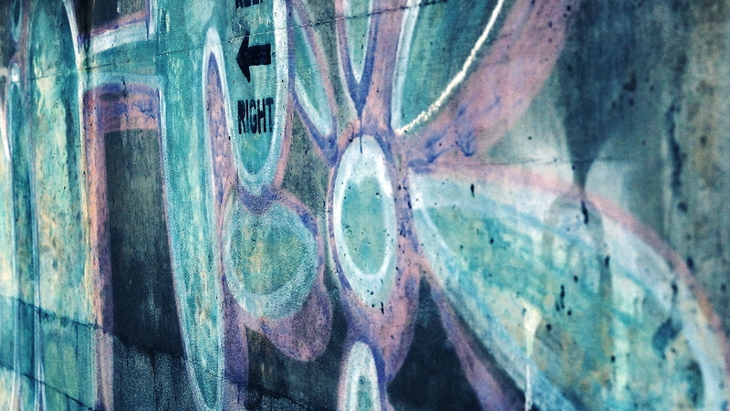 no people, close-up, architecture, metal, design, paint, multi colored, cyan, creativity, pattern, wall - building feature, built structure, purple, art and craft