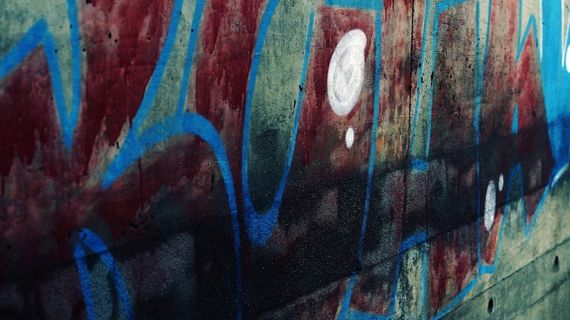 red, graffiti, creativity, pattern, paint, textured effect, blue, black, urban, built structure, wall - building feature, architecture, wall, 1080P, text