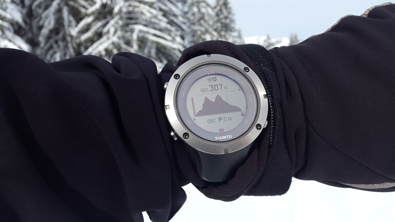 snow, ambit peak, navigation, wrist, backcountry skiiing, time, gps watch, altimeter, black color, nature, winter sports, barometer, gray, round, height