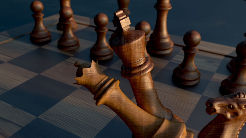 action, queen - chess piece, king - chess piece, wooden, object, play, leisure activity, chess, indoors, strategy, no people, game, match, focus on foreground