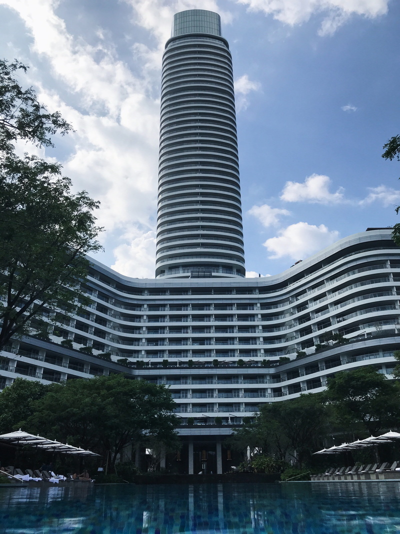 building, day, rosewood sanya, cloud - sky, nature, rosewood, no people, sanya shi, architecture, office building exterior, sky, modern, building exterior