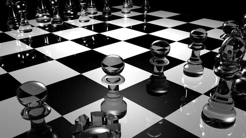 board game, chess board, checked pattern, reflection, queen - chess piece, arts culture and entertainment, challenge, 1080P, leisure activity, still life