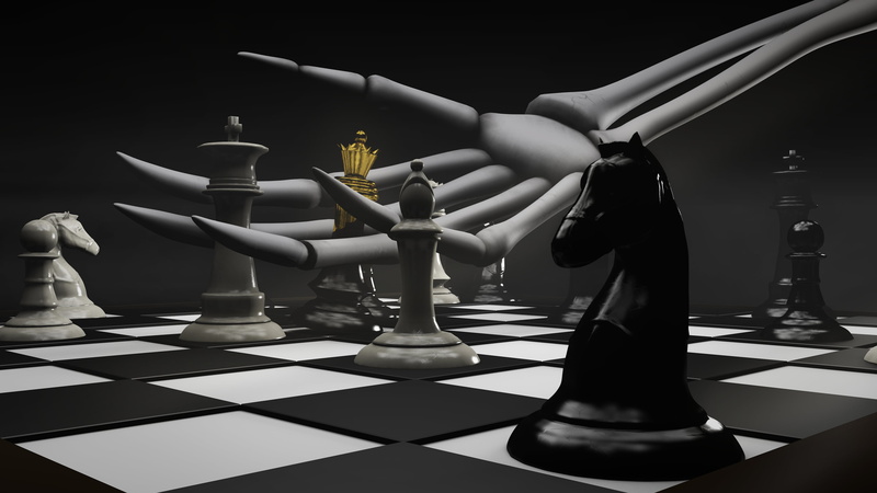 Cinema 4D, 4K, 3D graphics, chess