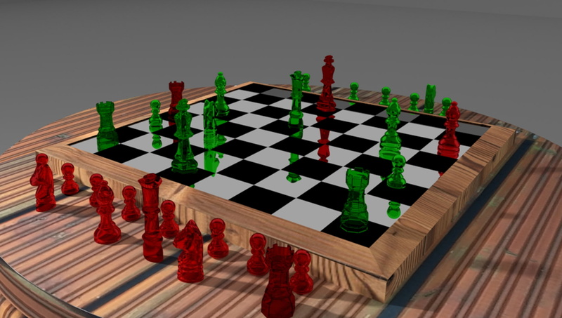d, 1080P, chess, pieces