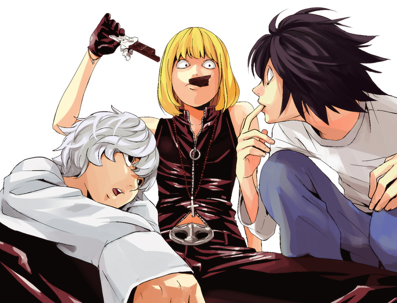 Death Note, illustrations, Mello (Death Note), Anime, L (Death Note), 1080P