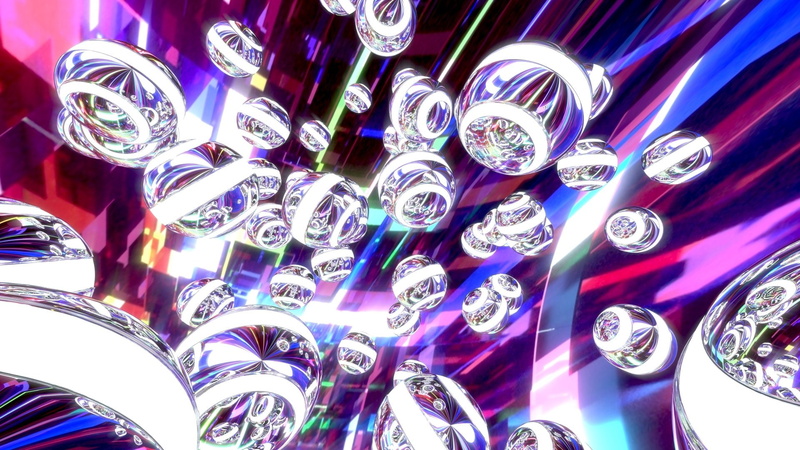 Violet, Purple, 3D, Blender 3D, Digital Art, Sphere, Ball, White, Abstract, 1080P, Artistic