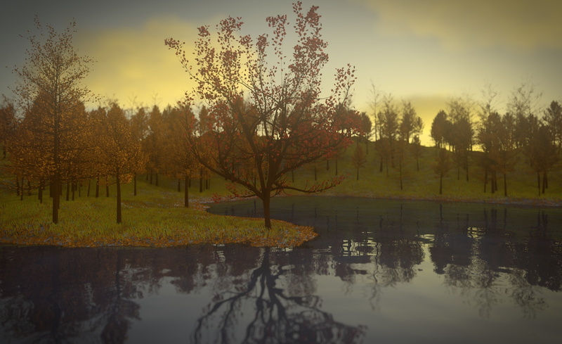 blender, lake, tree, 1080P, cycles, sky, clouds, Artistic, 3D, special, compositing, volumetric