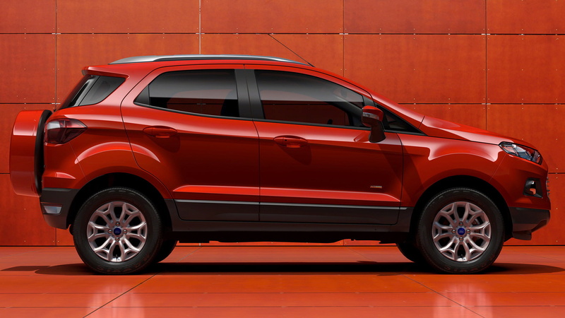 Subcompact Car, Red Car, 1080P, SUV, Crossover Car, Car, Ford, Ford EcoSport