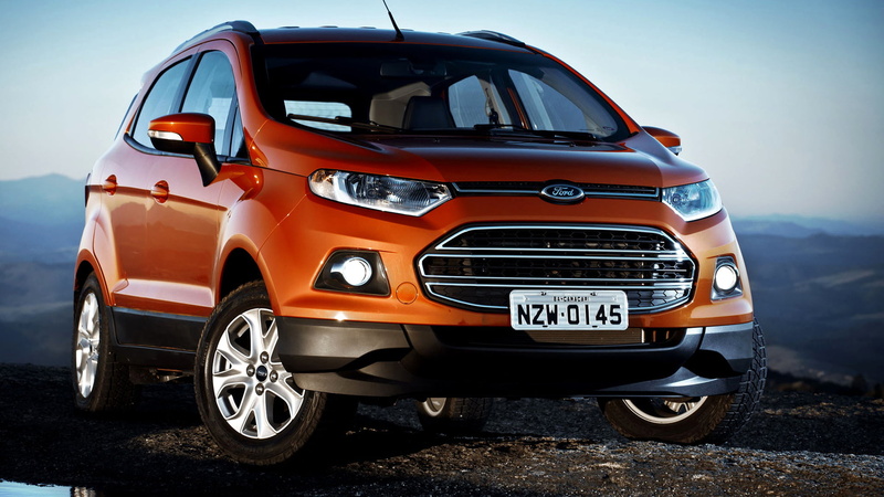 Ford, Ford EcoSport, Subcompact Car, SUV, Crossover Car, Red Car, 1080P, Car
