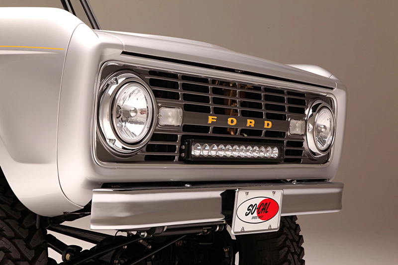 bronco, technology, front view, offroad, no people, 1080P, motor vehicle, lighting equipment, custom, retro styled, 2-door, car, utility, vintage car