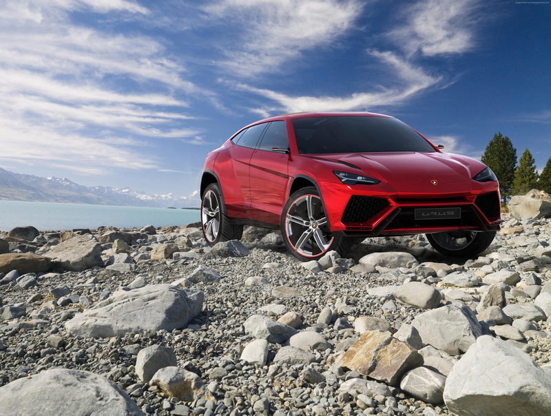 crossover, 2K, Lamborghini Urus, supercar, red, front, SUV, Lamborghini, concept, carbon