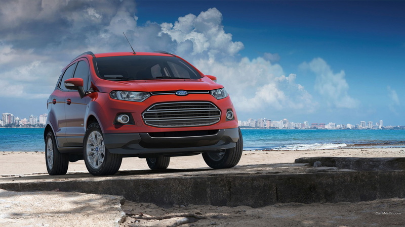 vehicle, Ford EcoSport, Ford, red cars, car, 1080P