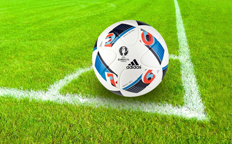 grass, Sport, day, Football, white color, europeanchampionship, France, uefa, outdoors, team sport, eckpunkt, Ball, black, red, 2016, soccer field, euro