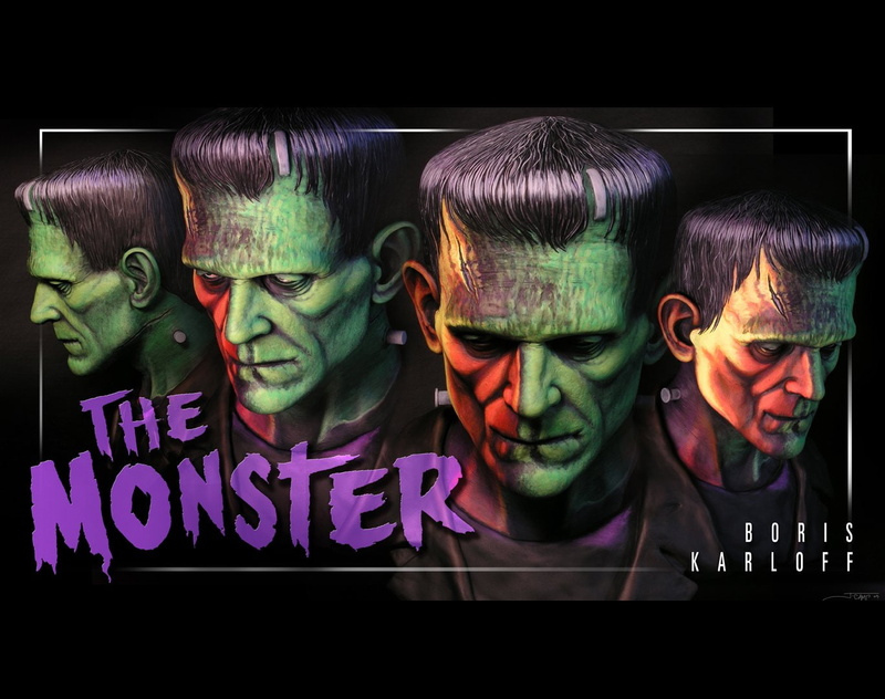 front view, male likeness, Halloween, creativity, green color, choice, art and craft, side by side, store, indoors, multi colored, Horror, close-up, 720P