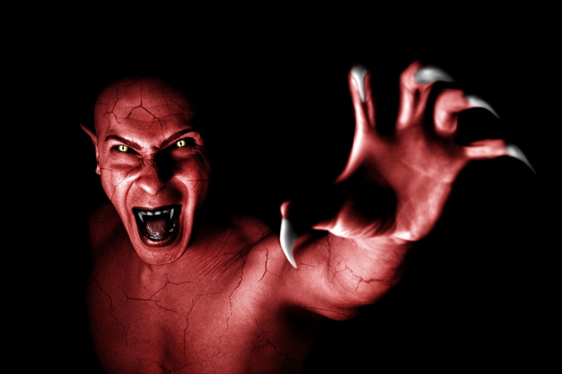 fer, terror, oni, devil, Nosferatu, red, fang, demon, monster, vampire, Dracula, 2K, claw
