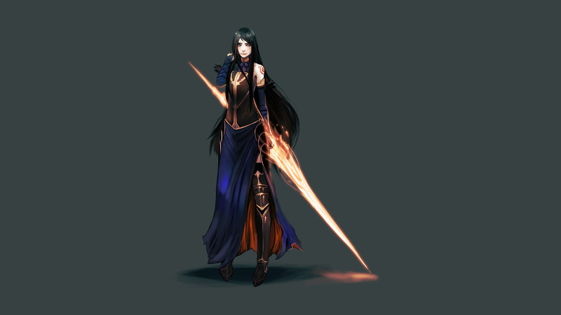 front view, casual clothing, music, women, arms raised, castlevania, one person, adult, copy space, black background, Video Game Girls, 1080P, three quarter length