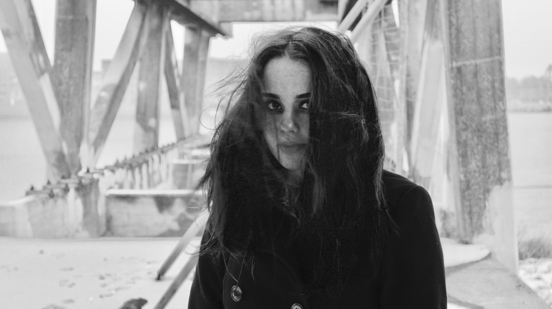 expressionism, casual clothing, lifestyles, black white, contemplation, one person, 5K, front view, prince, construction, light, real people, beautiful woman