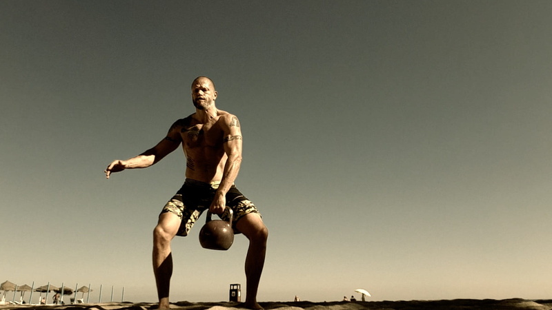 exercise, full length, exercising, lifestyles, dead snatch, healthy lifestyle, overhead, copy space, vitality, one person, muscular build, track and field athlete