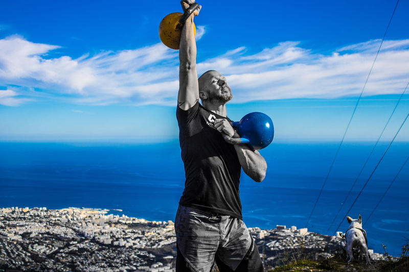 representation, people, sculpture, trainer, mijas, arms raised, costa del sol, human arm, taco fleur, nature, 4K, standing, racking, kettlebell training