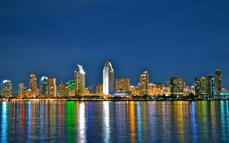 bay Of Water, blue, 2K, tall - high, cityscape, asia, water, office building exterior, downtown District, san - diego, skyscraper, city Life, sea, reflection