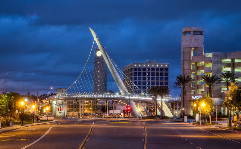 Petco Park, 4K, cloud - sky, harbor drive, bridge - man made structure, Waterfront, architecture, City, transportation, street light, crossing, skyscraper