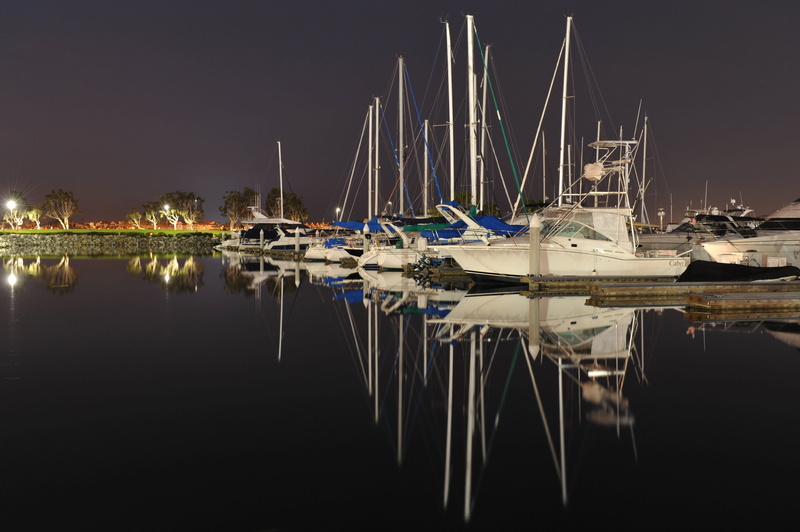 waterfront, Marina, Boats, mode of transportation, clear sky, 4K, no people, anchored, nature, sailboat, mast, sky, sea, pole, San Diego, yacht, Downtown