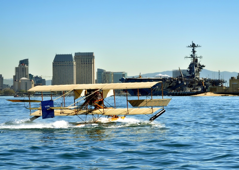 no people, classic, mode of transportation, buildings, san diego, harbor, ship, nautical vessel, motion, built structure, water, building exterior, clear sky