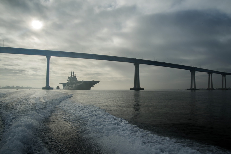 San Diego, Coronado Bay Bridge, Navy, weapons, 2K, USS Makin Island (LHD 8)