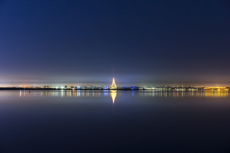 space, lake, purple, astronomy, christmas tree, united states, no people, 5K, built structure, scenics - nature, outdoors, tranquility, campland, water