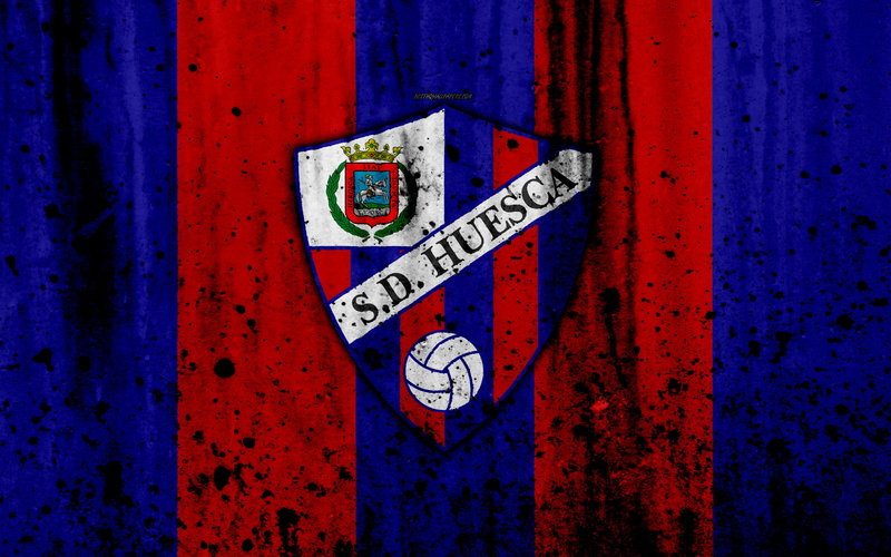 Emblem, SD Huesca, 4K, Soccer, Logo