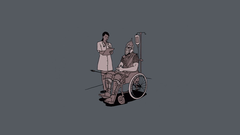 holding, full length, knife, symbol, transportation, arrows, illustration, sport, adult, casual clothing, cut out, physical Impairment, healthcare And Medicine