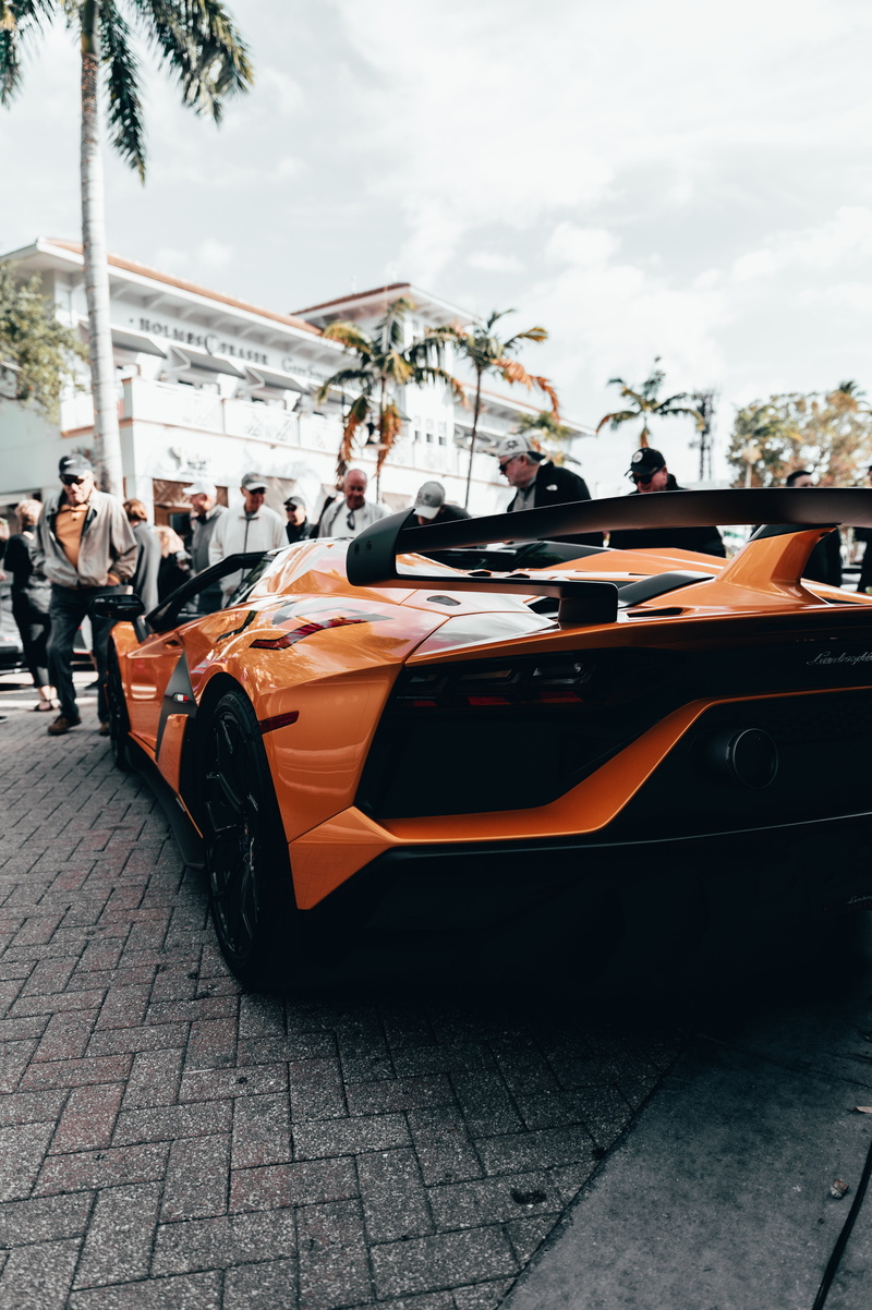 car, orange cars, Lamborghini Aventador LP 770-4 SVJ, 5K