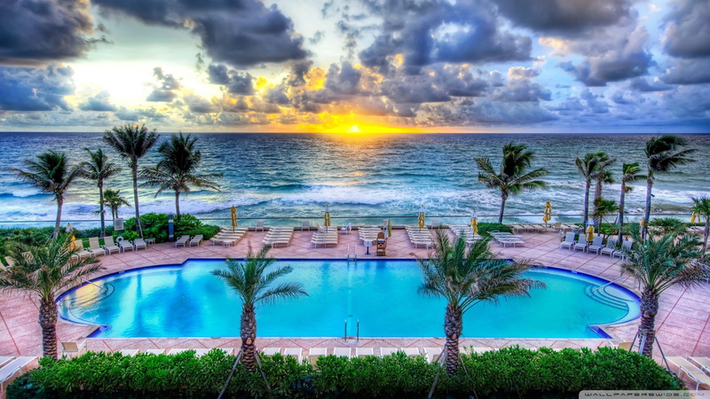 beach, sunset, florida, 4000x2250, landscape, 4K