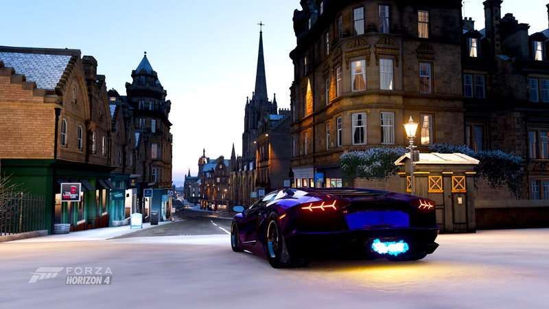 Forza Horizon 4, Lamborghini, 1080P, Lamborghini Aventador LP750-4 SV, video games, Edinburgh