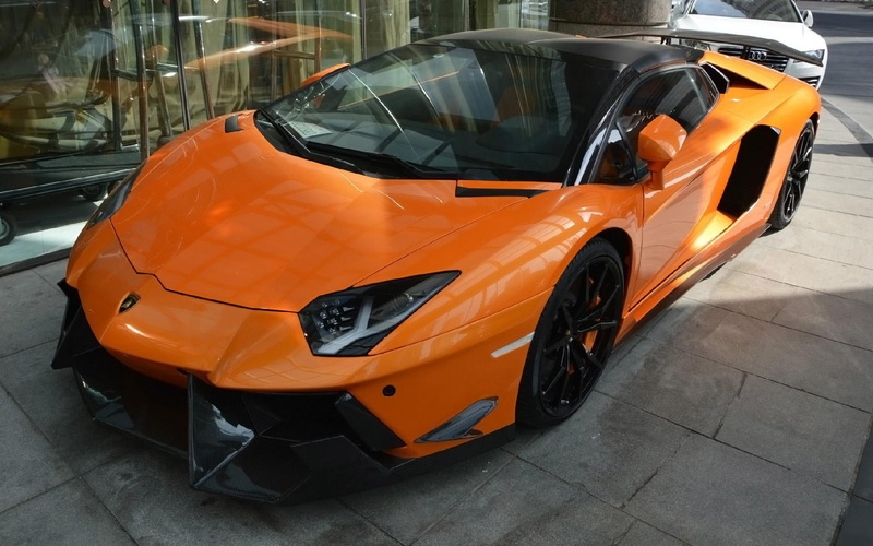 roadster, 1080P, aventador, 2013, sv, coupe, orange, dmc, lamborghini, cars