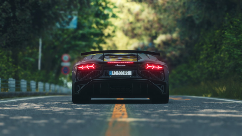 video games, Assetto Corsa, vehicle, automotive, Lamborghini Aventador LP750-4 SV, screen shot, car, 4K, video game art