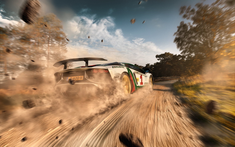 road, THOMAS VAN ROOIJ, 1080P, Alitalia Tribute, dirt, Lamborghini, primer, LP750-4 SV, dust, speed, Aventador