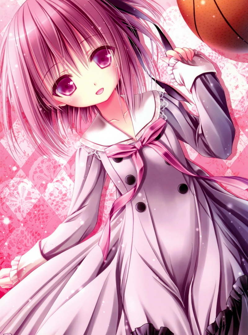 2K, women, beauty, close-up, purple, hair, Ro-Kyu-Bu!, textile, elegance, beautiful woman, man made, anime girls, studio shot, Minato Tomoka, portrait