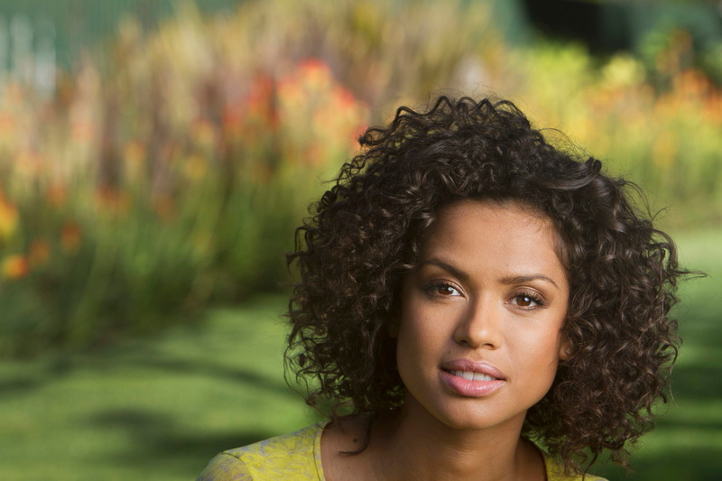 makeup, closeup, brunette, bokeh, LA Times, A Word Of Embata-Ro, greens, Gugu Mbatha-Raw, portrait, face, model, hairstyle, actress, Lawrence Ho, 1080P