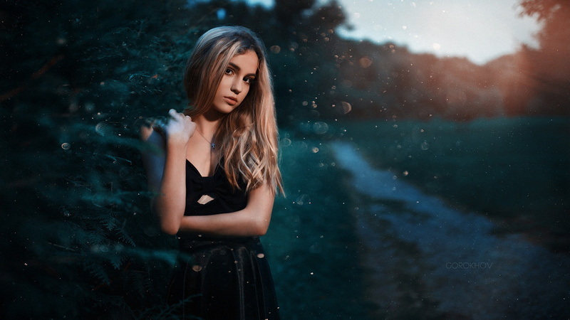 dress, women outdoors, 1080P, Ivan Gorokhov, portrait, Maryana Ro, women, depth of field, skirt
