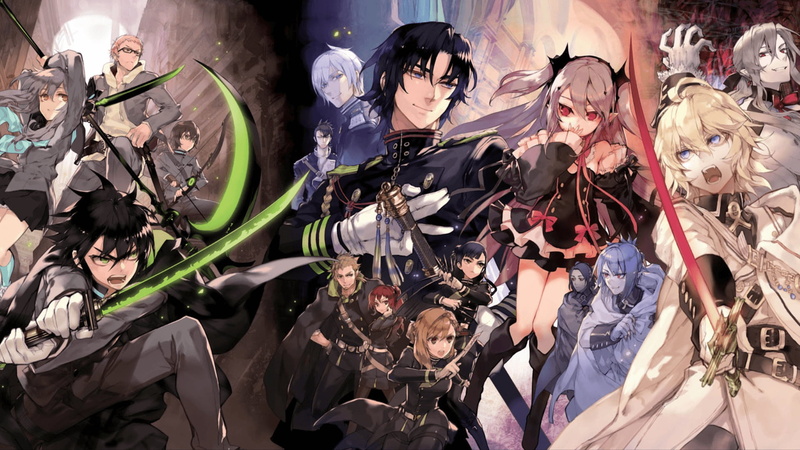 Red Eyes, Seraph of the End, Weapon, Yūichirō Hyakuya, Brown Eyes, White Hair, Black Hair, 1080P, Green Eyes, Blue Eyes, Boy, Sword, Anime, Pink Hair