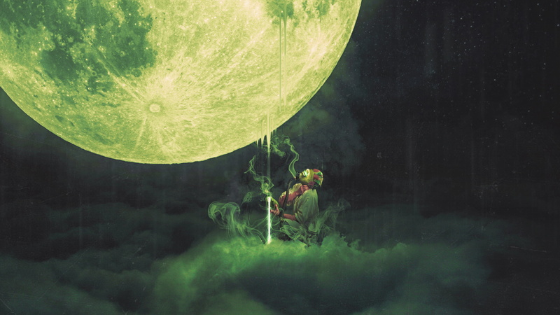 Men, 4K, Moon, Smoke, Gas Mask, Dark