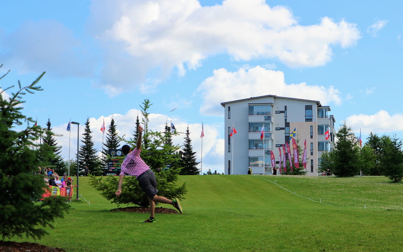 clouds, men, golf, grass, golf course, concrete, sky, leg, one person, one, field, daytime, tree, green color, white, cloud - sky, european open, sport