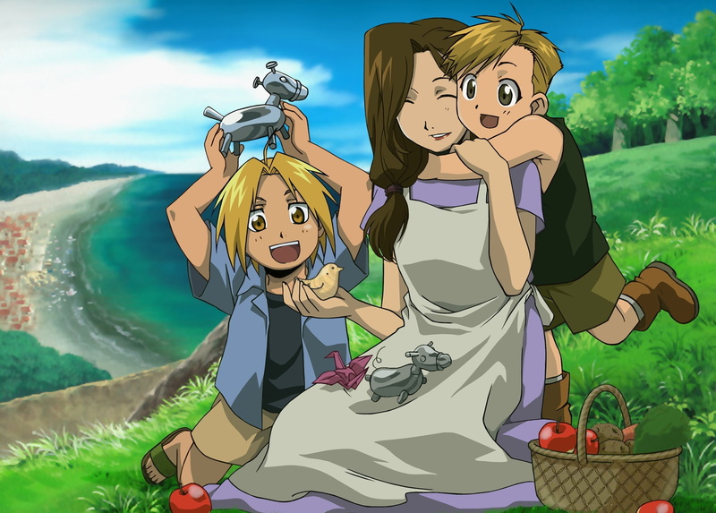 alphonse, trisha, art, edward, anime, alchemist, x, Fullmetal Alchemist, 720P, metal, full, hd, fullmetal, Alphonse Elric, elric