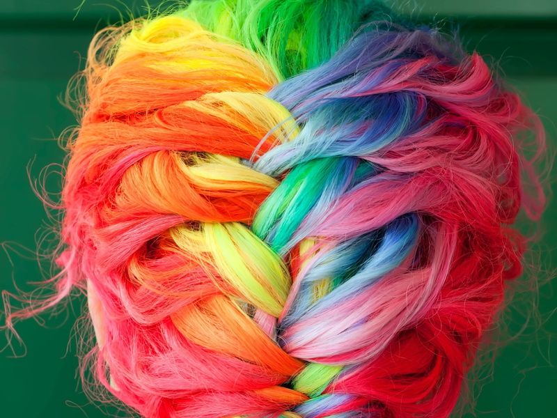 1080P, Colorful, Dyed, Hair, Braids