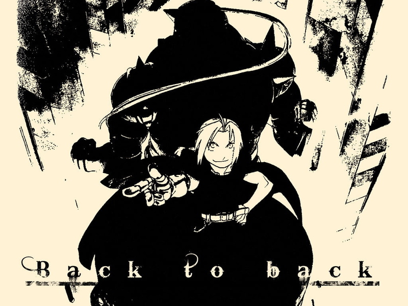 full, Brotherhood, metal, full metal alchemist, art, back, artwork, hd, 480P, FMA, automail, alchemist, anime
