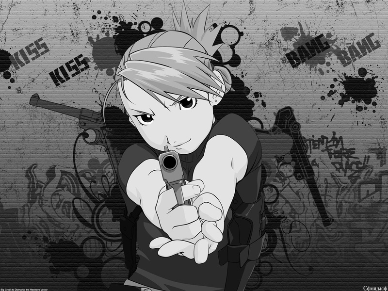 hawkeye, 720P, illustration, riza, alchemist, fullmetal, FullMetal Alchemist, Riza Hawkeye